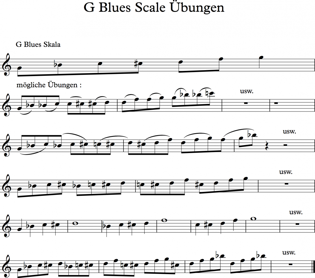 G Blues Scale
